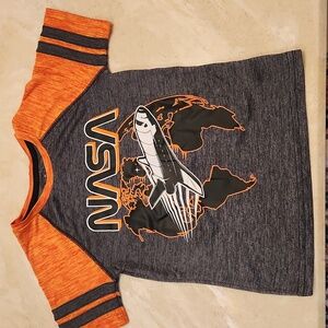 Jumping beans active orange and Gray nasa t-shirt size 6 T